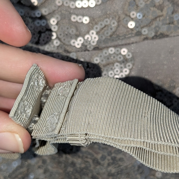 Tadashi Shoji Paillette Embroidered Tulle ¾ Sleeve Dress - Picture 3 of 7